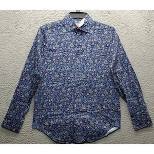 Tallia Casual Shirt Mens Small Multicolor Floral Long Sleeve Collared‎ Button Up